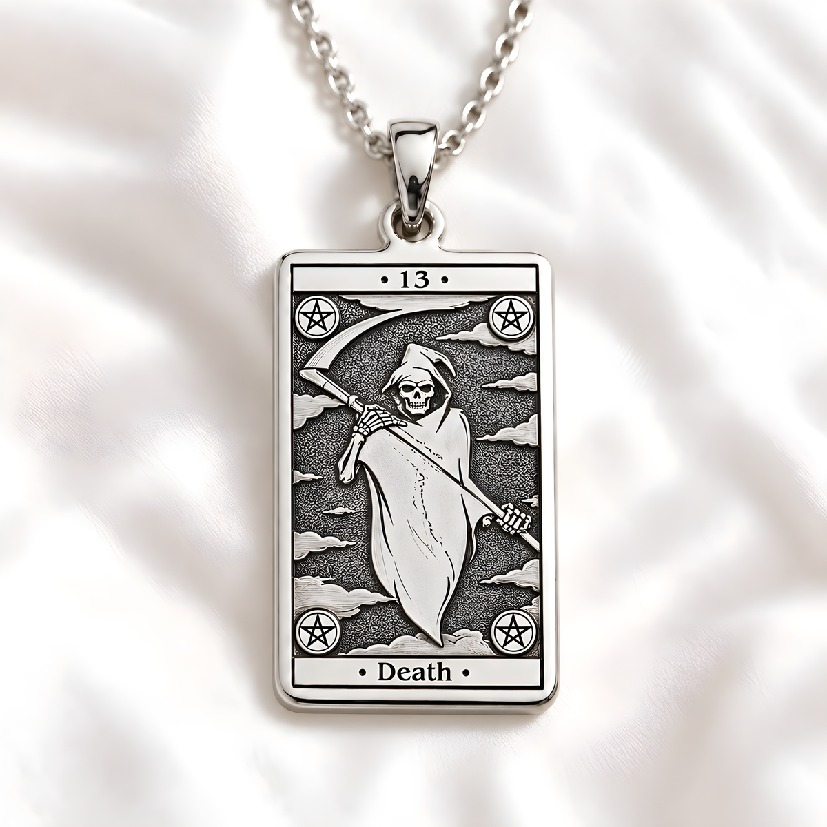 Death Tarot Major Arcana Pendant - 925 Sterling Silver