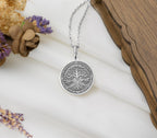 Silver Tree of Life Pendant, Silver Yggdrasil Necklace, Silver Bodhi Tree Jewelry, Silver Tree of Knowledge Charm, Silver Kalpavriksha Pendant, Silver Spiritual Necklace, Silver Cosmic Tree Jewelry, Silver Symbolic Growth Charm, Silver Nature Pendant