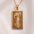 Doberman Portrait Necklace - 14K Solid Gold