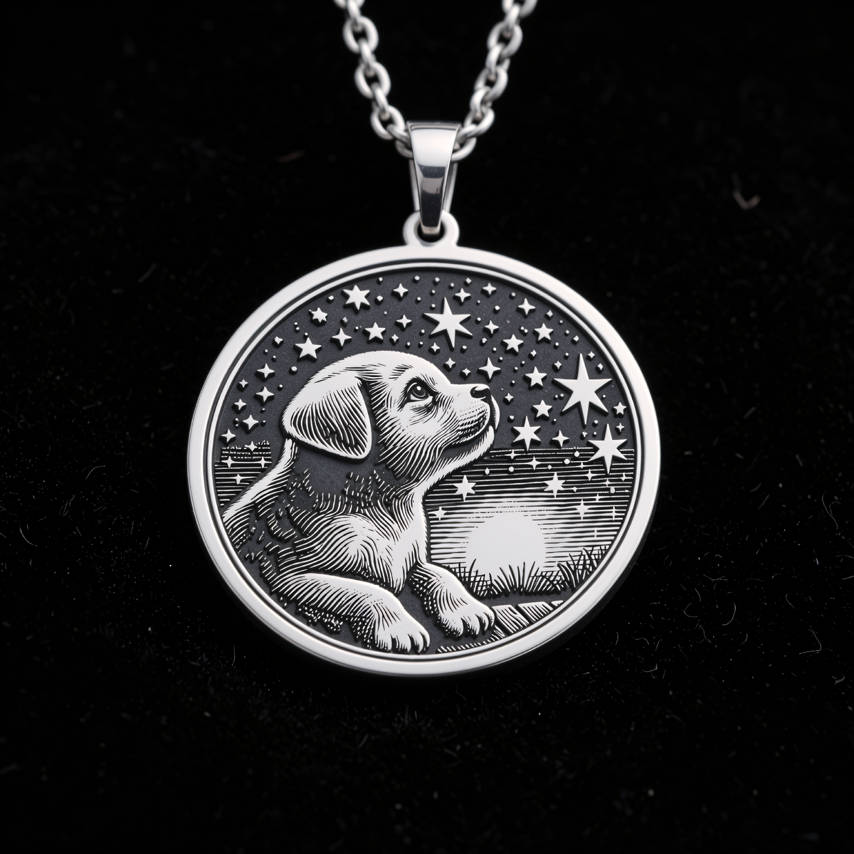 Dog Paw Pendant Necklace - Pet Memorial Keepsake Charm - 925 Sterling Silver