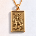 Don Quixote Necklace: 14K Gold, Spanish Knight Coin, Dreamer Jewelry - View 2