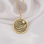 14K Solid Gold Thunderbird Necklace featuring a mystical totem design. Symbolizes protection, strength, and spiritual energy. Handmade tribal jewelry, perfect for meaningful gifts and daily wear. Elegant and timeless spiritual pendant.