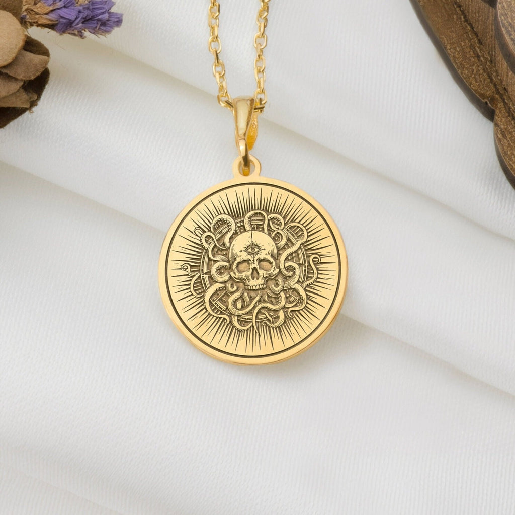 a gold necklace with instructions for how to wear it