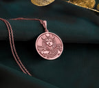 Rose gold goddess charm, Egyptian rose gold jewelry, Hathor rose gold charm, Rose gold Egyptian pendant, Rose gold mythology charm, Hathor rose gold necklace, Rose gold spiritual charm, Rose gold fertility pendant, Hathor rose gold jewelry.