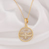 Gold Ahura Mazda Pendant Necklace,