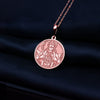 14K Solid Gold Sri Hanuman Charisa Charm Necklace, Silver Hanuman Sita Rama Necklace, Personalized Hanuman Charm Pendant, God of Strenght