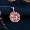 Memento Mori rose gold coin pendant Necklace, a thoughtful memorial gift to honor a father memory. This symbolic keepsake offers comfort, healing, and a reminder of life’s balance. Perfect for sympathy or remembrance