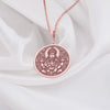 Parvati 14K Solid Gold Necklace, Mother Goddess Charm, Gold Gauri Charm Necklace, Silver Uma Charm Pendant, Mother of Ganesha, Hindu jewelry
