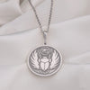14K Solid Gold Egyptian Bug, Ancient Egypt, Silver Scarab Necklace, Horus Pendant, Protection Necklace, Scarab Necklace, Spiritual Necklace