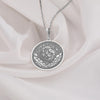 silver leo zodiac coin pendan tnecklace