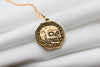14K Solid Gold Vanitas Memento Mori Necklace, Memento Mori Vivere Gold Medallion,Silver Memento Mori Vivere Rose Gold Charm Locked Pendant