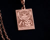 rose Gold The empress tarot card charm necklace