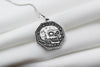 14K Solid Gold Vanitas Memento Mori Necklace, Memento Mori Vivere Gold Medallion,Silver Memento Mori Vivere Rose Gold Charm Locked Pendant