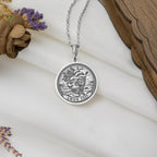 925 sterling silver Amor Fati pendant, embodying resilience and acceptance. Lightweight and dainty, ideal for layering. A timeless, unique gift for those valuing elegance, stoic wisdom, and boho style, perfect for everyday wear.