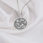 Sterling silver zodiac pendant with the iconic Pisces symbol, designed for those who appreciate unique pieces. A refined, everyday accessory and thoughtful gift option with classic silver elegance