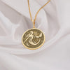 Elegant 14k Gold Pisces Zodiac Necklace featuring a detailed mermaid design. Perfect astrology gift for Pisces women. Handmade, timeless jewelry for birthdays, anniversaries, or special occasions.