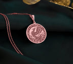 Rose Gold Phoenix Necklace, Phoenix Pendant Rose Gold, Rebirth Symbol Jewelry, Phoenix Rising Charm, 14k Rose Gold Phoenix, Spiritual Phoenix Jewelry, Mythical Bird Pendant,  Phoenix Amulet, Phoenix Medallion, Sacred Phoenix Necklace, Phoenix Totem