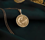 Gold Phoenix Necklace, Phoenix Pendant Gold, Rebirth Symbol Jewelry, Phoenix Rising Charm, 14k Gold Phoenix, Spiritual Phoenix Jewelry, Mythical Bird Pendant, Gold Phoenix Amulet, Phoenix Medallion, Sacred Phoenix Necklace, Phoenix Totem