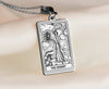 Silver hermit tarot pendant, spiritual tarot jewelry, introspection charm, hermit tarot necklace, silver tarot card pendant, tarot amulet silver, hermit card charm, esoteric silver necklace, tarot wisdom pendant