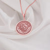 rose gold leo zodiac coin pendant necklace