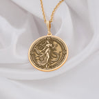 Persephone Pendant Necklace medallion, goddess-inspired amulet, and underworld queen talisman. This handcrafted piece celebrates Persephone’s duality as goddess of spring and ruler of the underworld, featuring a symbolic pomegranate charm. A must-have for Greek mythology fans, celestial jewelry collectors, and lovers of divine feminine energy.