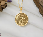 14K Solid Gold Unicorn Pendant Necklace, a luxurious piece symbolizing magic and purity. This gold pendant or medallion is custom-crafted from high-quality 10K pure gold, making it an exquisite and meaningful gift for lovers of unicorn jewelry.