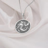 Beautiful Silver Pisces Zodiac Necklace with an artistic mermaid design. Perfect horoscope-inspired jewelry gift for Pisces women. Handmade piece, ideal for birthdays, astrology lovers, and zodiac enthusiasts.