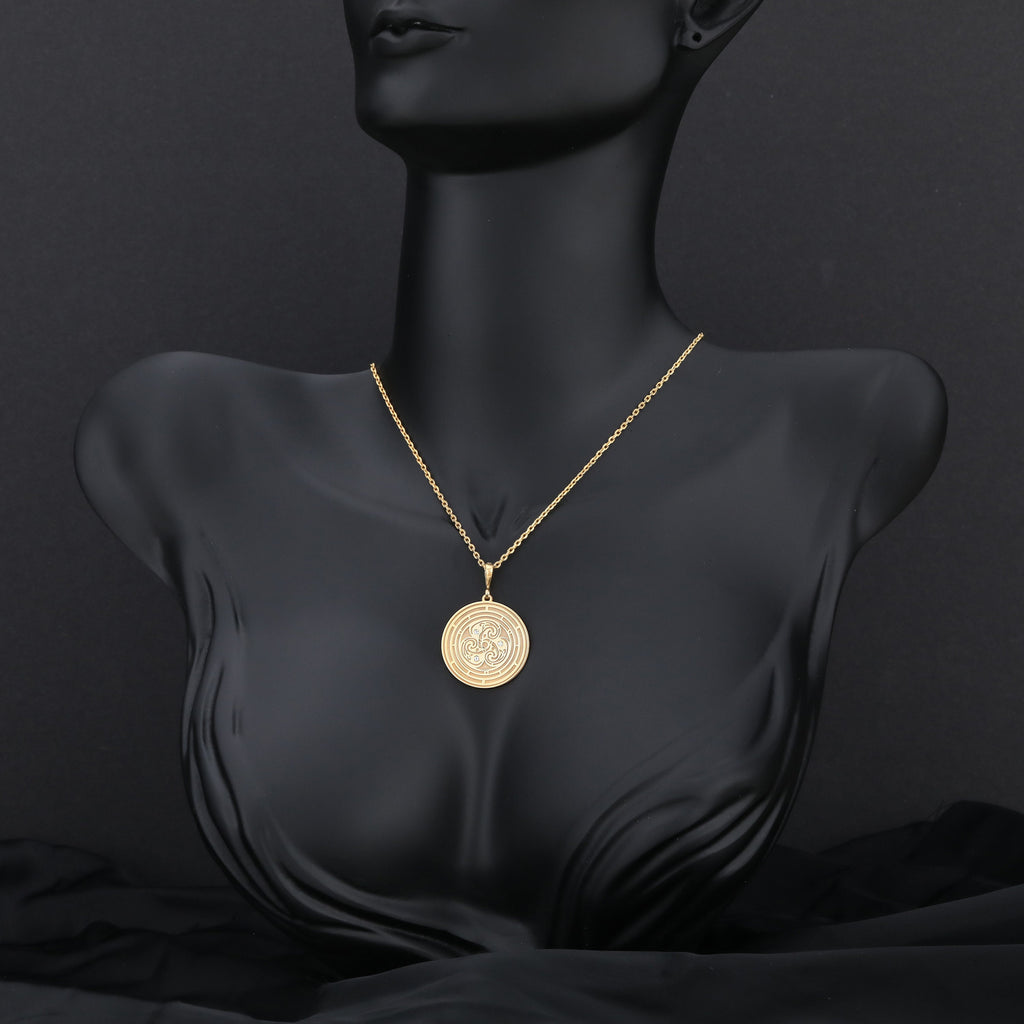 Flower of Life Sacred Geometry Pendant | 14K Gold & Silver Options - Spiritual Protection Mandala Heirloom - Image 5