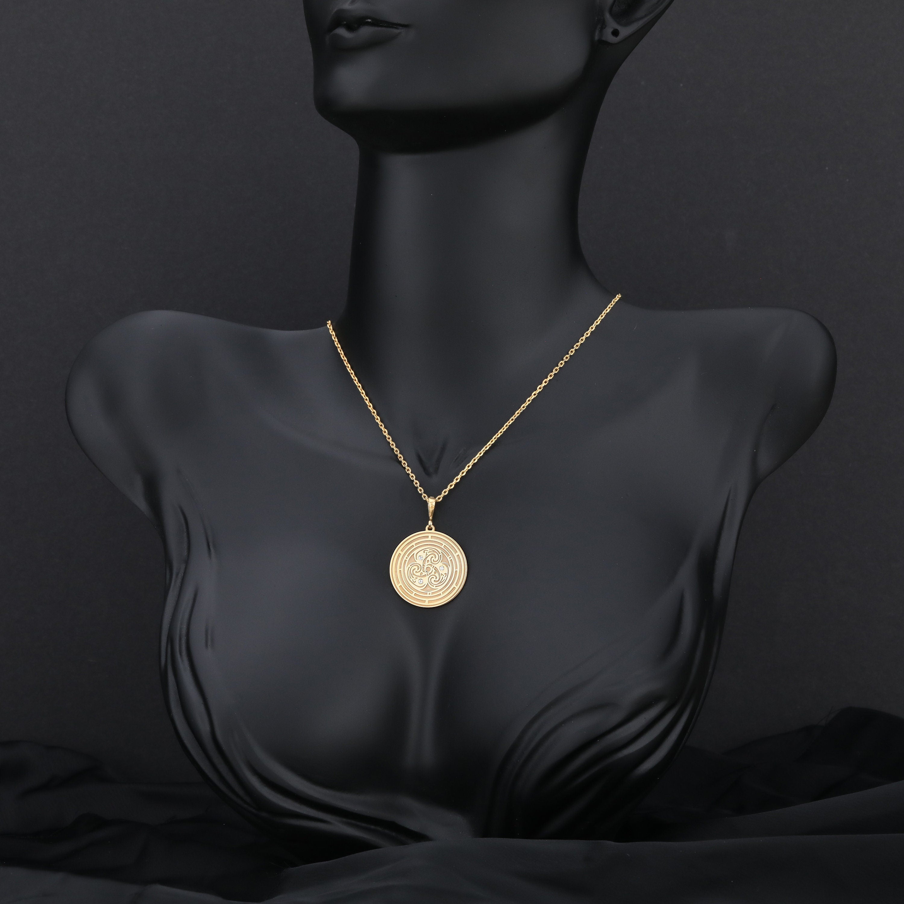 Flower of Life Sacred Geometry Pendant | 14K Gold & Silver Options - Spiritual Protection Mandala Heirloom - Image 5