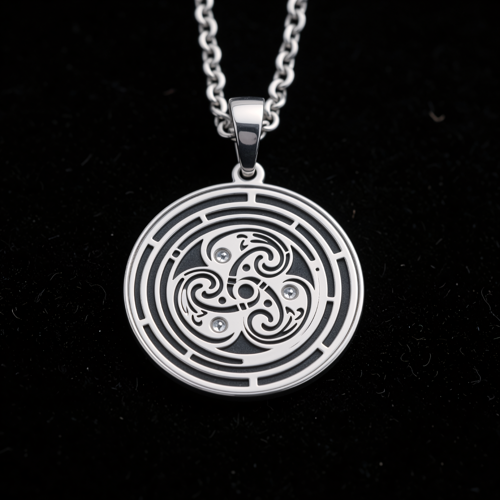 Flower of Life Pendant Necklace - Sacred Geometry Amulet - 925 Sterling Silver