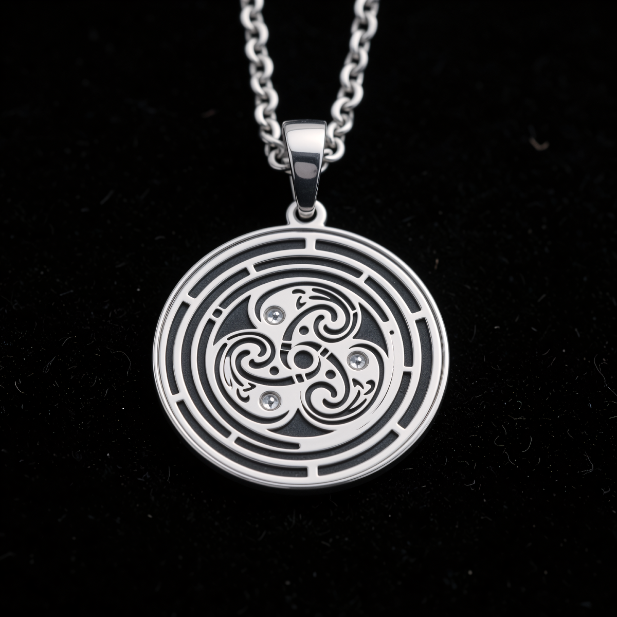 Flower of Life Pendant Necklace - Sacred Geometry Amulet - 925 Sterling Silver