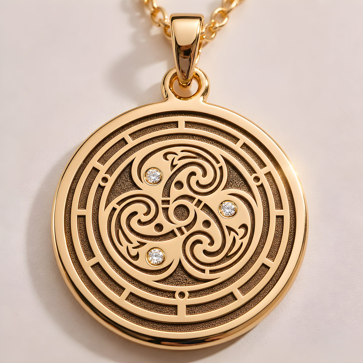 Flower of Life Sacred Geometry Pendant - 14K Gold Plated