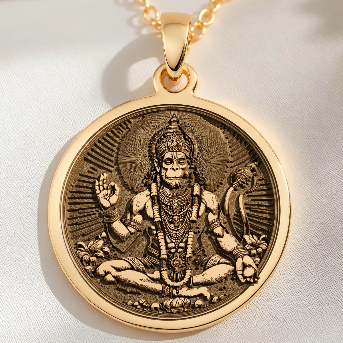 Hanuman God Necklace: with bajrangbali monkey god amulet talisman spiritual - View 214