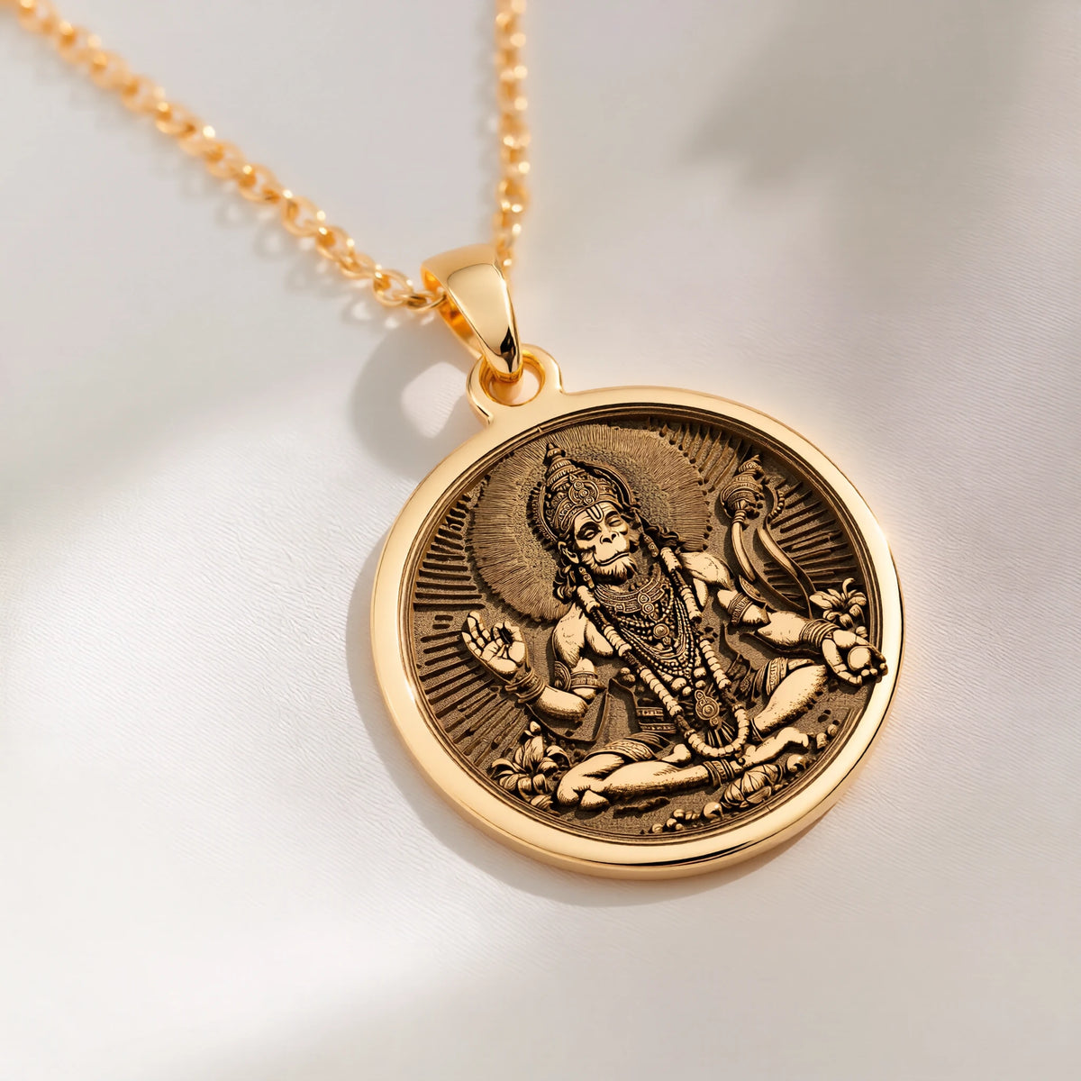 Hanuman God Necklace: with bajrangbali monkey god amulet talisman spiritual - View 214