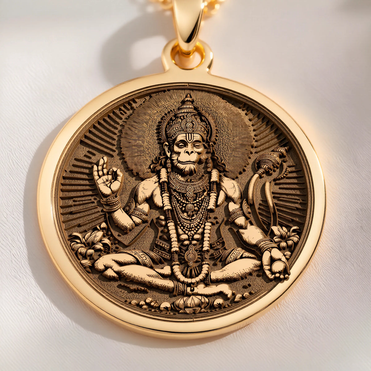 Hanuman God Necklace: with bajrangbali monkey god amulet talisman spiritual - View 214