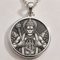 Hanuman Monkey God Pendant - 925 Sterling Silver