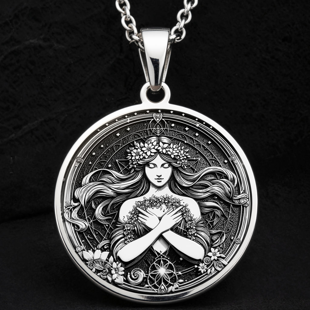Harmonia Goddess Medallion - 925 Sterling Silver