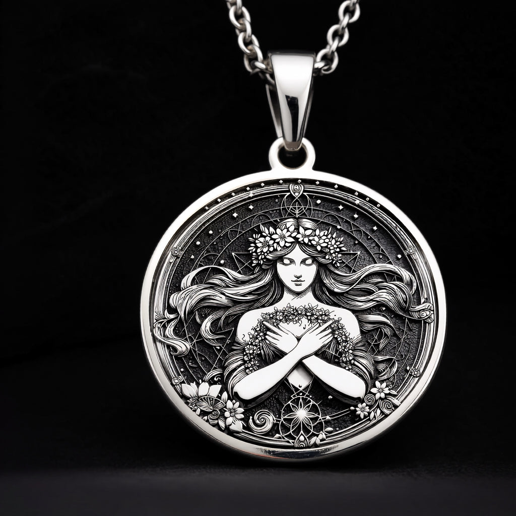 Harmonia Goddess Medallion - 925 Sterling Silver