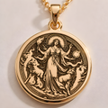 Hecate Goddess Necklace: 14K Gold with hecate necklace triple moon charm talisman - View 48