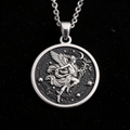 Hermes Medallion Pendant - 925 Sterling Silver