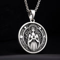 Hestia Goddess Medallion - 925 Sterling Silver