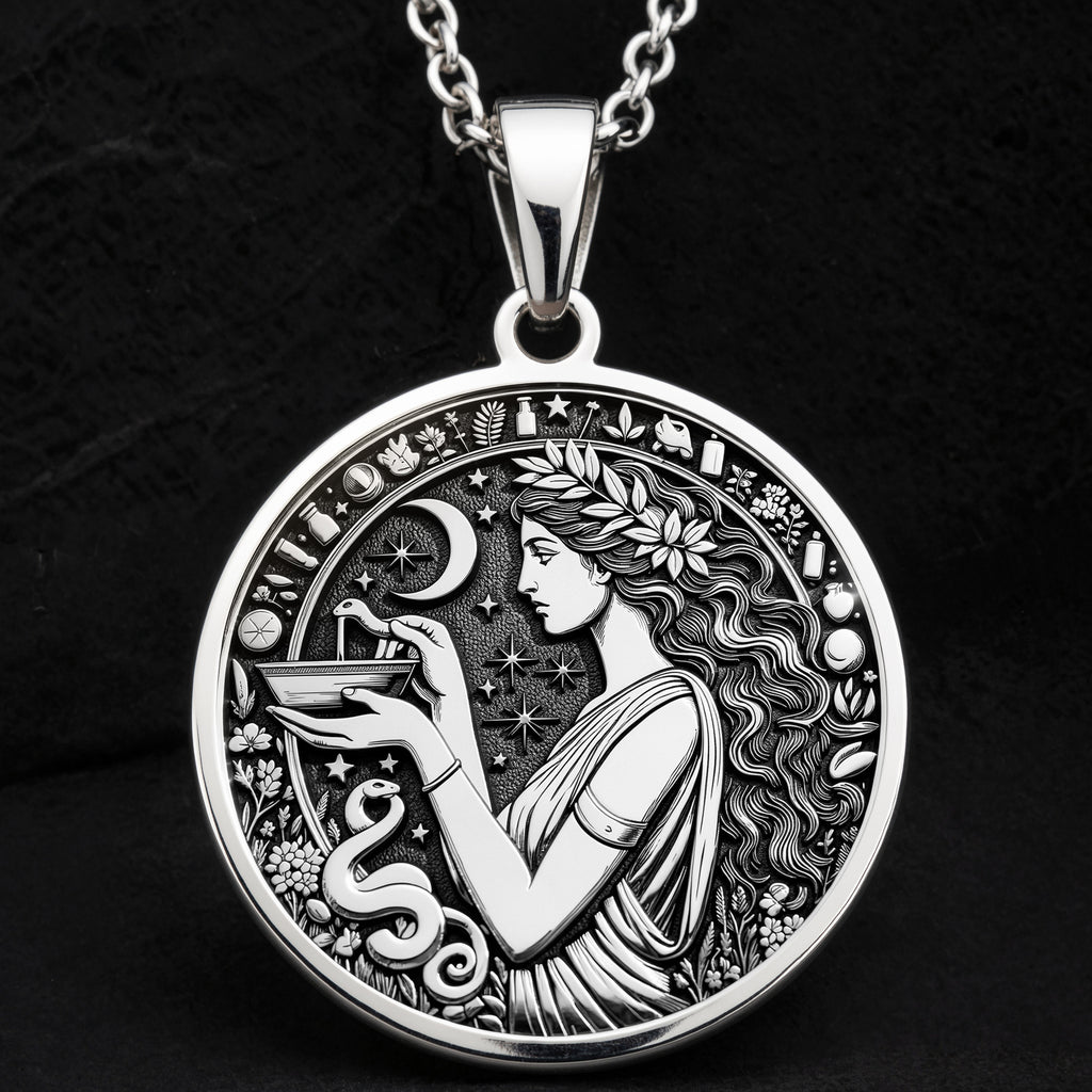 Hygieia Goddess Necklace - 925 Sterling Silver