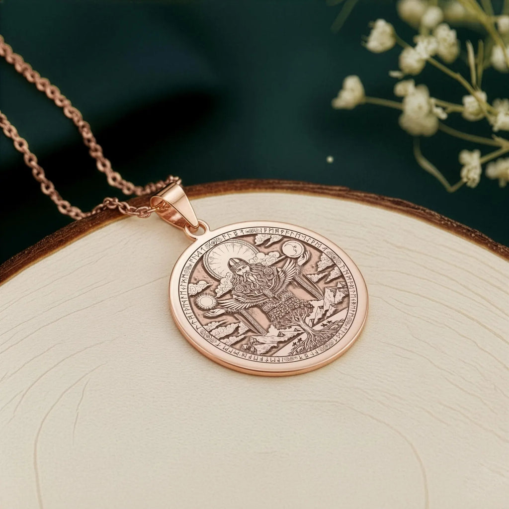 Tengri God Turkic Sky Wolf Pendant | Silver & Plated Options - Ancient Mythology Divine Celestial Protection