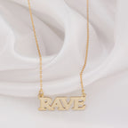 Rave Necklace: 14K Gold with rave necklace silver rave necklace talisman amulet amulet - View 200
