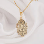 Ganesha Necklace: 14K Gold with elephant god ganapati amulet talisman spiritual amulet - View 200