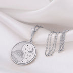 Sun and Moon Necklace: 14K Gold with celestial gift silver celestial talisman amulet - View 200