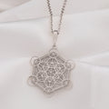 Metatron's Cube Sacred Geometry Necklace - 925 Sterling Silver