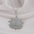 Lotus Flower Yoga Talisman Necklace – Filigree Bloom - 925 Sterling Silver