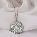 Seven Archangels Pendant: 14K Gold with guardian angel angel wings oceanic amulet - View 102