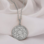 Seven Archangels Pendant: 14K Gold with guardian angel angel wings oceanic amulet - View 102